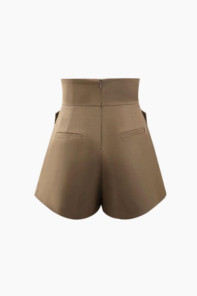 Cross Waist Tailored Shorts - HouseofHalley