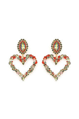Crystal Heart Drop Earrings - HouseofHalley