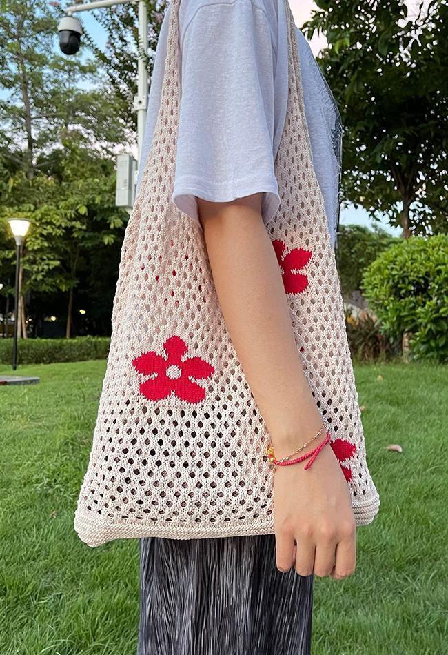 Cut-out Flowers Shoulder Eco Bag - HouseofHalley