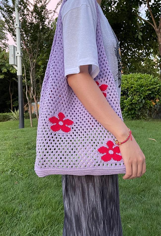Cut-out Flowers Shoulder Eco Bag - HouseofHalley