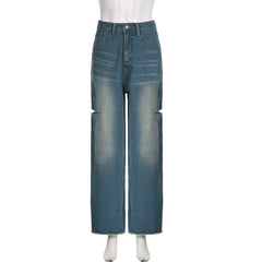 Cut Out Women Jeans