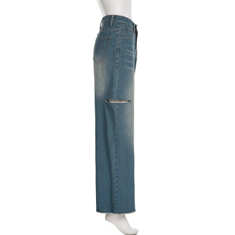 Cut Out Women Jeans