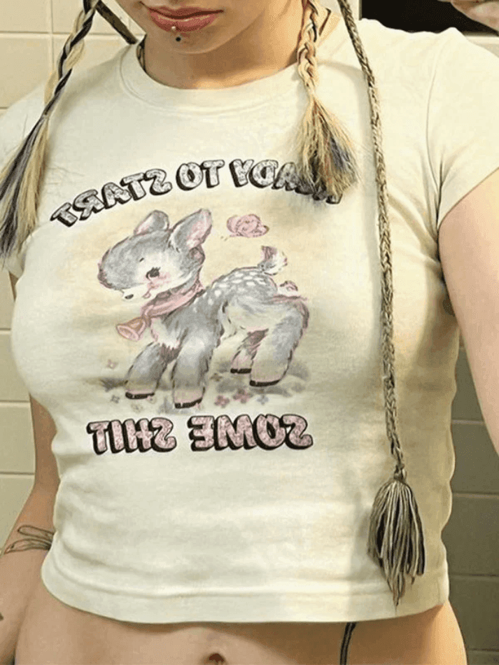 Cute Animal Print Crop Top - HouseofHalley