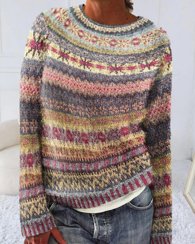 Colorful Round Neck Sweater