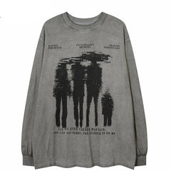 Vintage Shadow Graphic Oversized T-Shirt