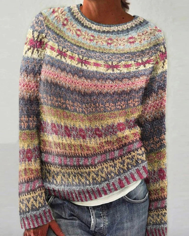 Colorful Round Neck Sweater