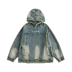 Racing Denim Oversized Hoodie