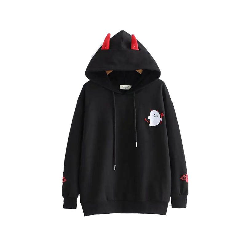 Little Devil Horns Gothic Hoodie