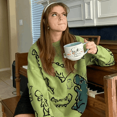 Dinosaur Cartoon Sweater