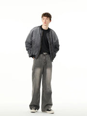 Distressed Bomber Jacket