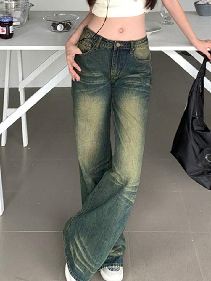 Distressed Washed Low Waist Lengthen Boyfriend Jeans - HouseofHalley