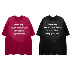 "Don't Say" Retro Printed T-Shirt