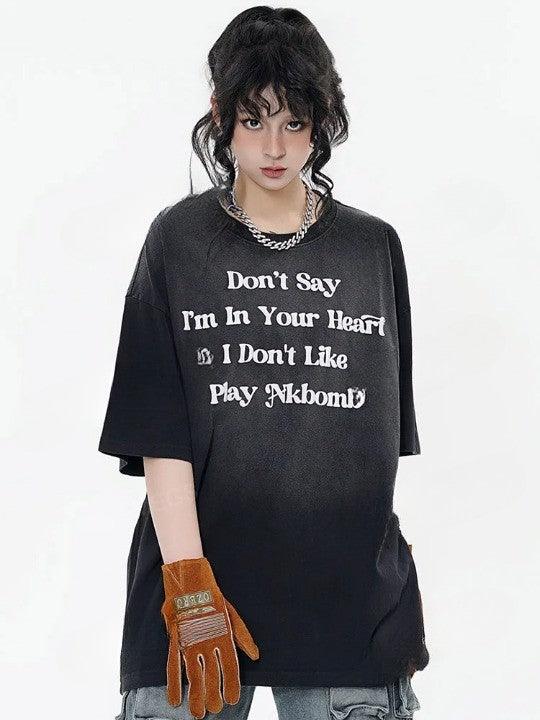 "Don't Say" Retro Printed T-Shirt