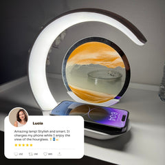 Cresent Hourglass Wireless Charging Lamp