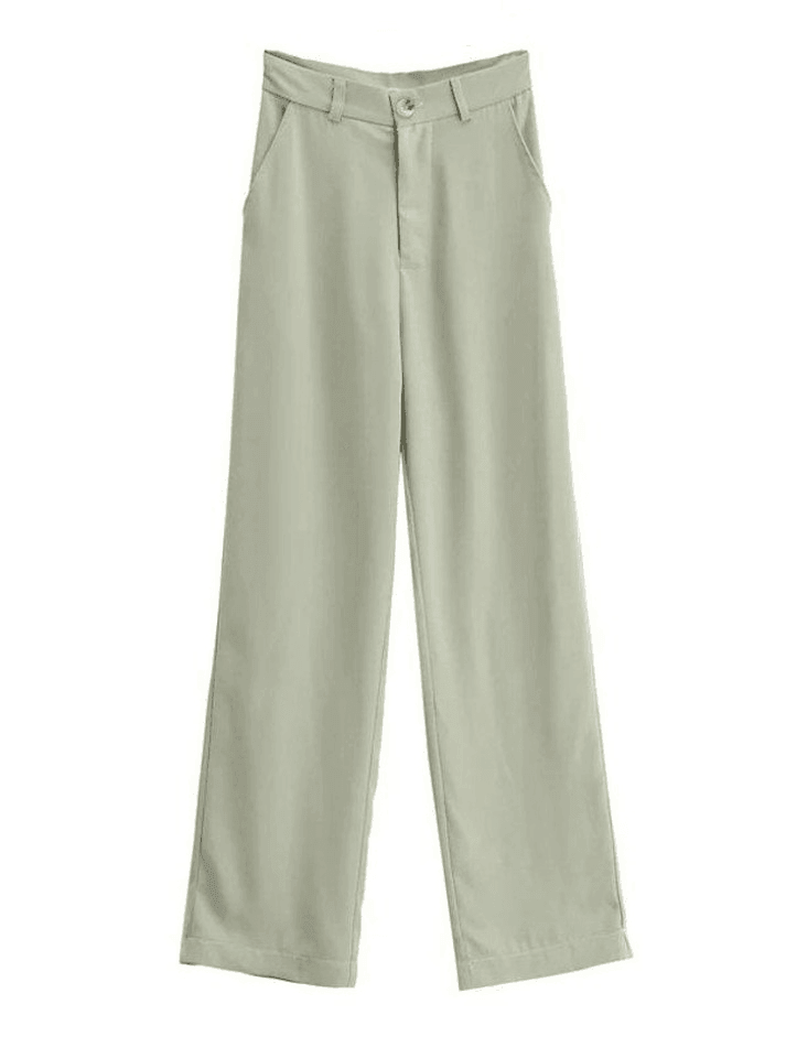 Draped Straight Leg Tailored Pants - HouseofHalley