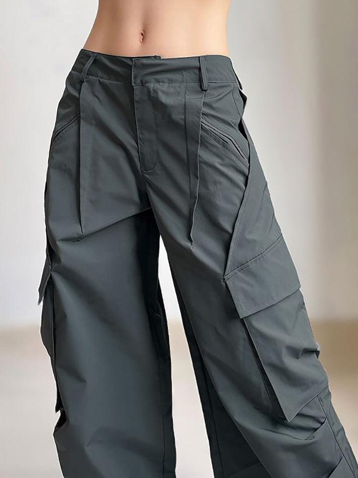 Low Waist Wide Leg Cargo Pants