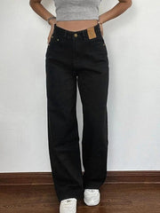 Versatile Black High Rise Boyfriend Jeans - HouseofHalley