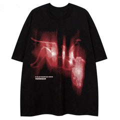 Falling Abstract Printed Oversize T-Shirt