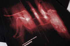 Falling Abstract Printed Oversize T-Shirt