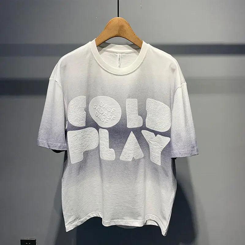 Fingerprint Printed Crewneck T-Shirt