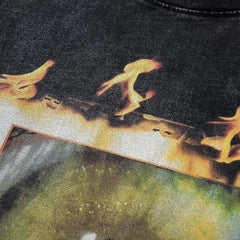 Flame Burning Eye Oversized T-Shirt