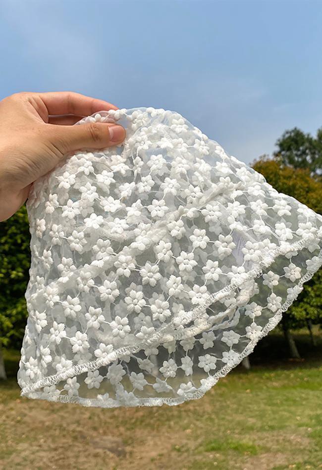 Flower Pattern Lace Bucket Hat - HouseofHalley