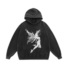 Y2K Angel Graphic Oversized Hoodie