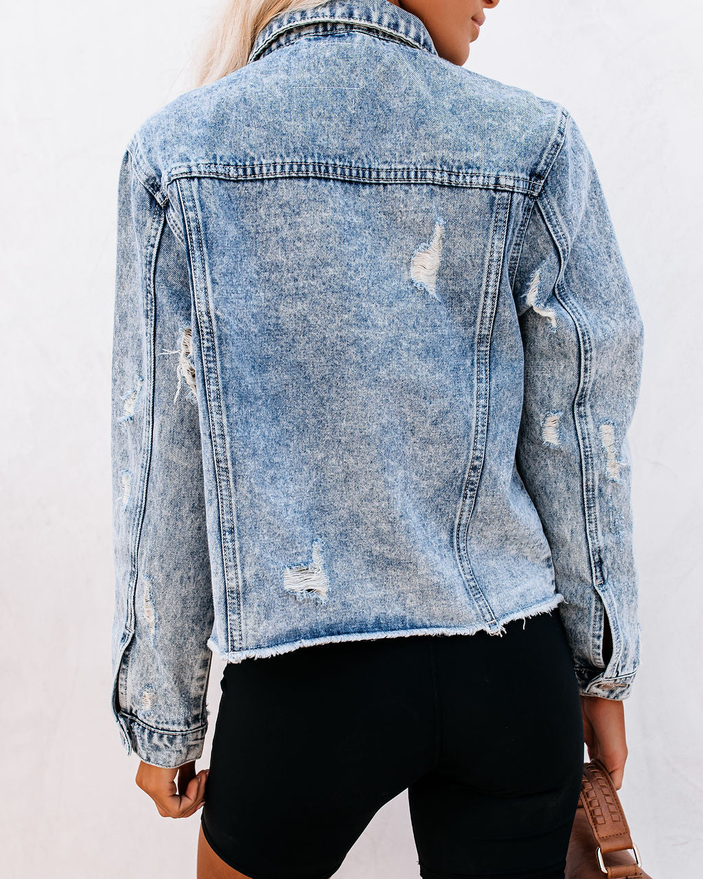 Frankie Distressed Denim Jacket