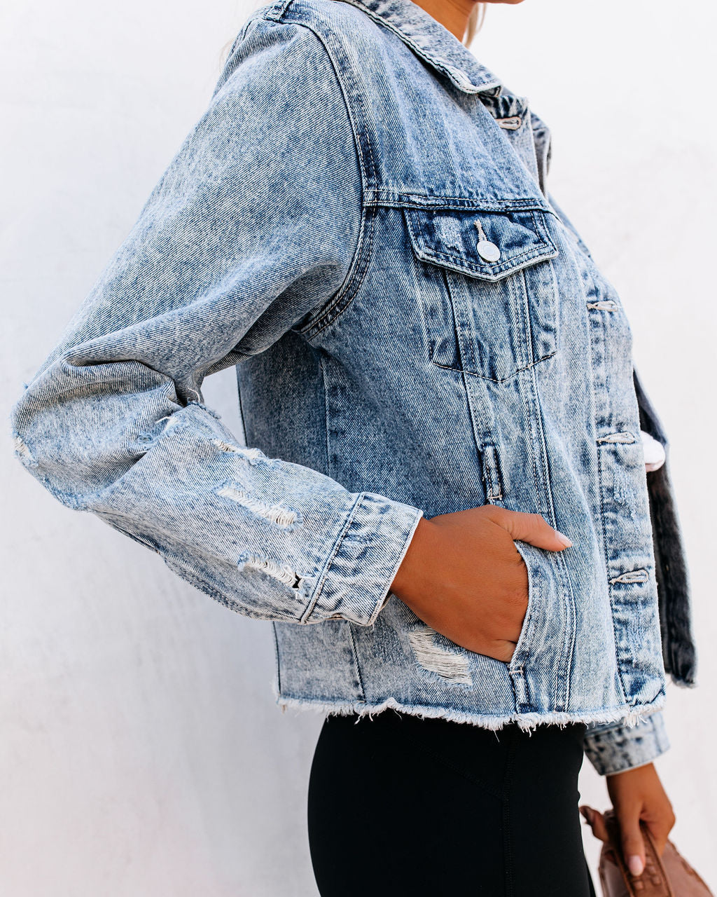 Frankie Distressed Denim Jacket