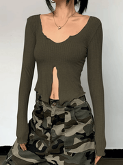 Fungus Slit Slim Long Sleeve Tee - HouseofHalley