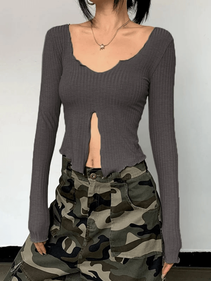 Fungus Slit Slim Long Sleeve Tee - HouseofHalley