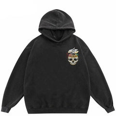 Skull Ramen Graphic Oversize Hoodie