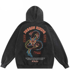 Skull Ramen Graphic Oversize Hoodie