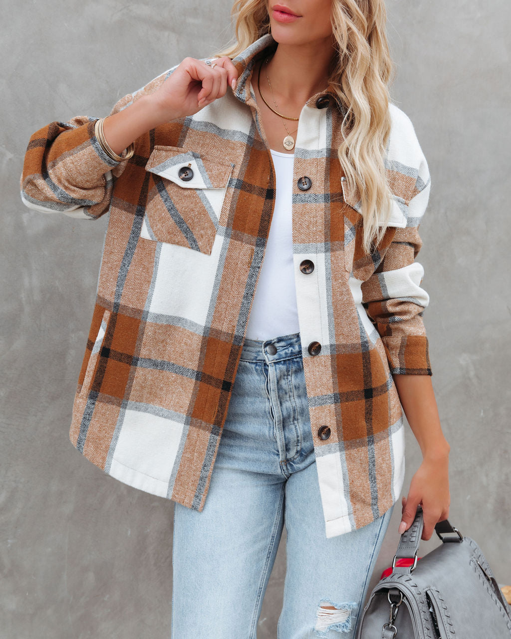 Garth Pocketed Plaid Shacket