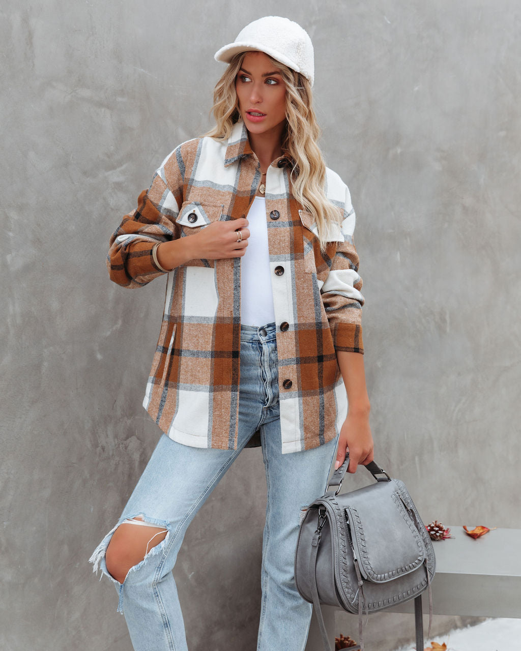 Garth Pocketed Plaid Shacket