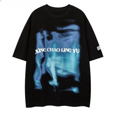 Gothic Letter Printed T-Shirt