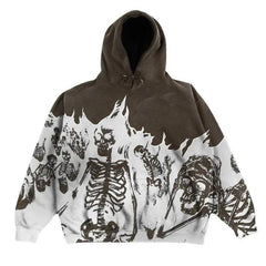 Skeleton In Fire Hoodie