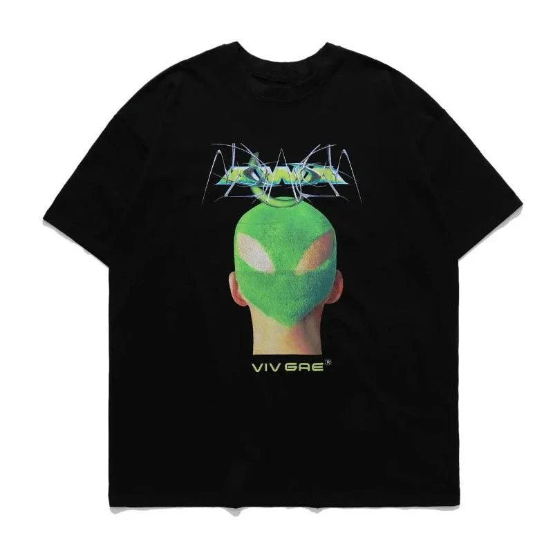 Green Head 3d Pattern Printed T-shirt