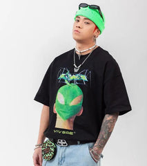 Green Head 3d Pattern Printed T-shirt