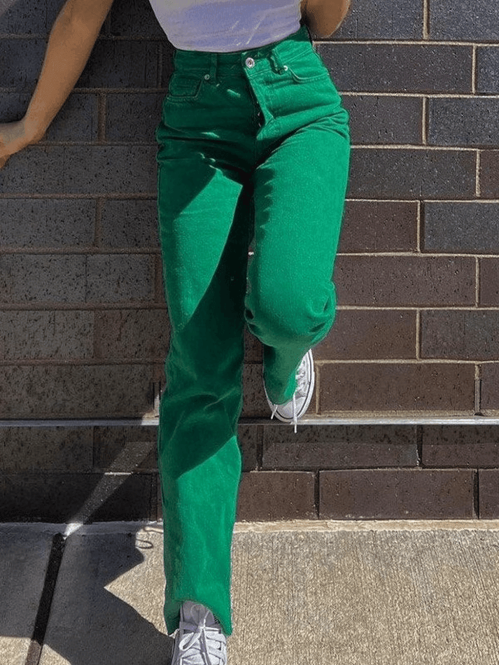 Green Wash Vintage Boyfriend Jeans - HouseofHalley