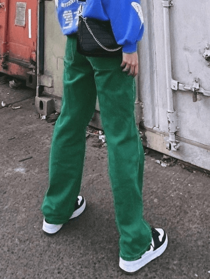 Green Wash Vintage Boyfriend Jeans