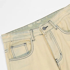 Hand Painted Ripped Straight Jean