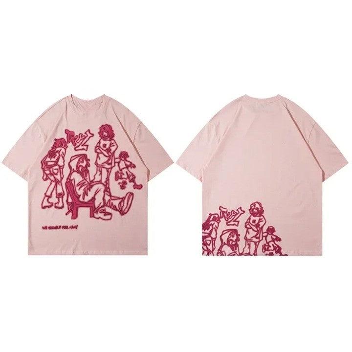 Harajuku Cartoon Graphic Oversized T-Shirt