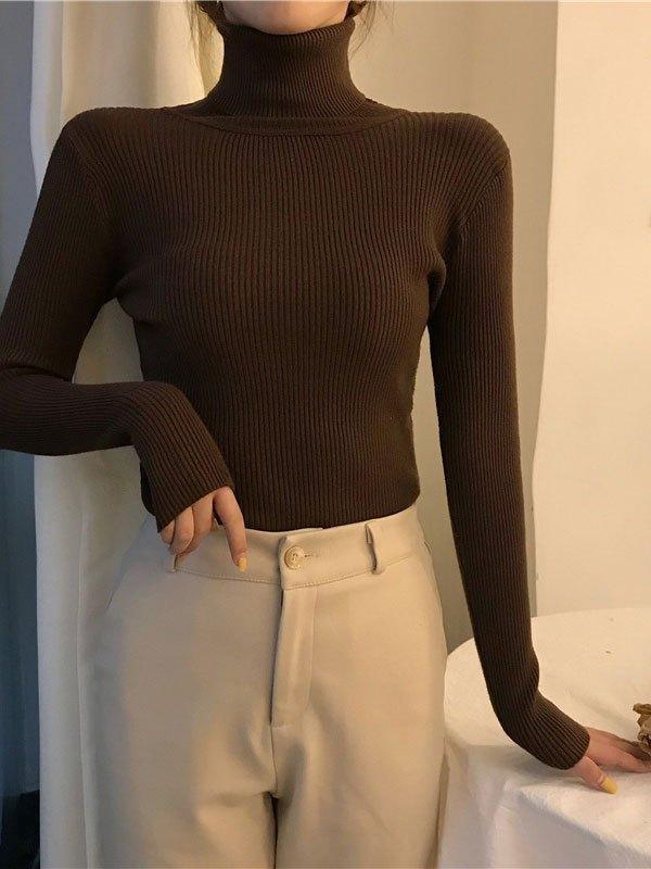 High Neck Jumper Knit Top - HouseofHalley