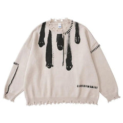 Hole Ghost Graphic Streetwear