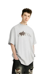 I DON'T CARE Ripped Oversized T-Shirt