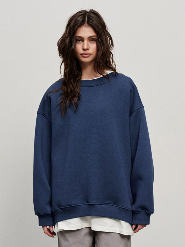 Feminine Round neck polar fleece casual fashiononable loose sweatshirt