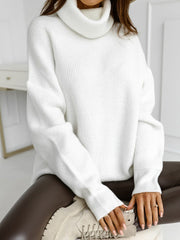 Women's turtleneck loose warm sweater