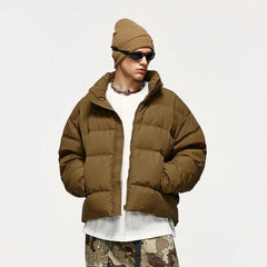 Windproof Crop Puffer Jacket