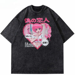Japanese Anime Girl Oversize T-Shirt